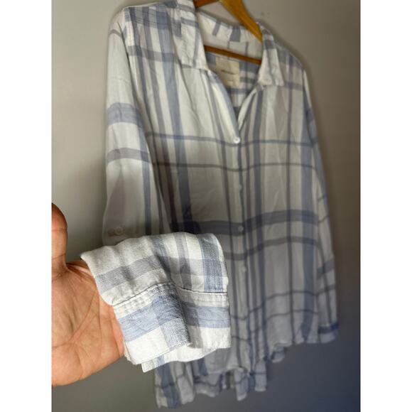 Thread & Supply Plaid Button Down Long Sleeve Shirt Relaxed Fit Size L - Picture 3 of 9